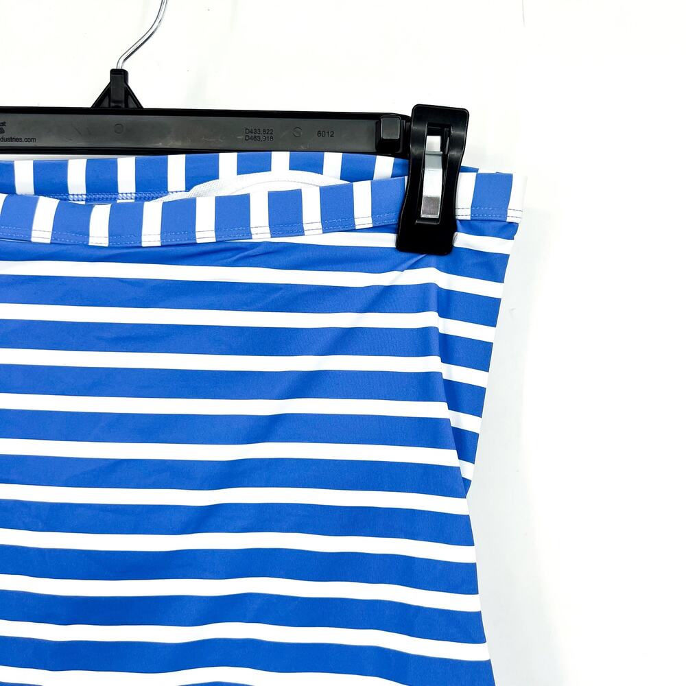 TOMMY BAHAMA Coastline Stripe Bandeau Tankini Top Medium Blue White NWT - Picture 7 of 12